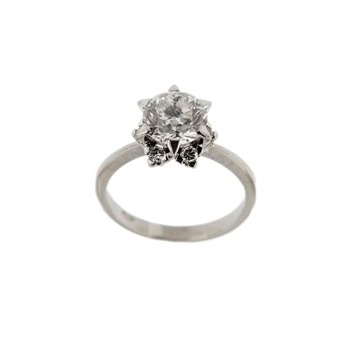 Bague 50 Bague solitaire - Diamants 1,78 ct en platine 950 58 Facettes 33443