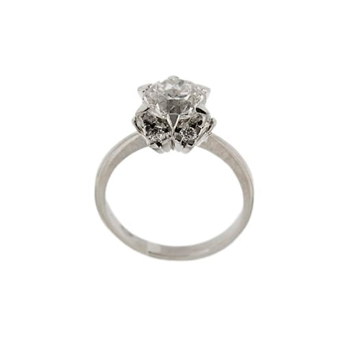 Bague 50 Bague solitaire - Diamants 1,78 ct en platine 950 58 Facettes 33443