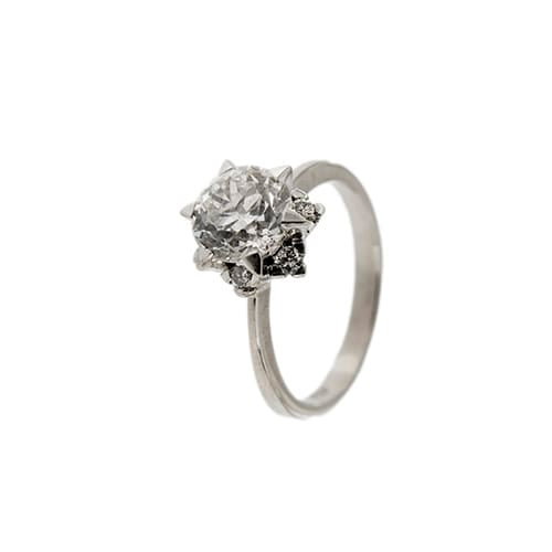 Bague 50 Bague solitaire - Diamants 1,78 ct en platine 950 58 Facettes 33443