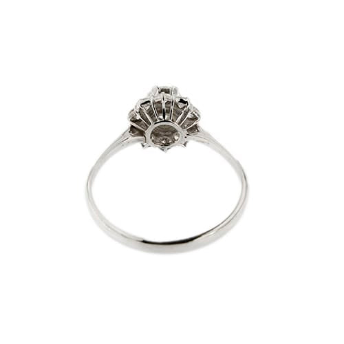 Bague Bague fleur - Bague en or blanc 18 carats et diamants 58 Facettes 32265