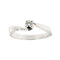 Bague Damiani - Bague solitaire contrariée en or blanc 18 ct avec diamant 0,13 ct 58 Facettes 37094