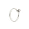 Bague Damiani - Bague solitaire contrariée en or blanc 18 ct avec diamant 0,13 ct 58 Facettes 37094