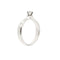 Bague Damiani - Bague solitaire contrariée en or blanc 18 ct avec diamant 0,13 ct 58 Facettes 37094