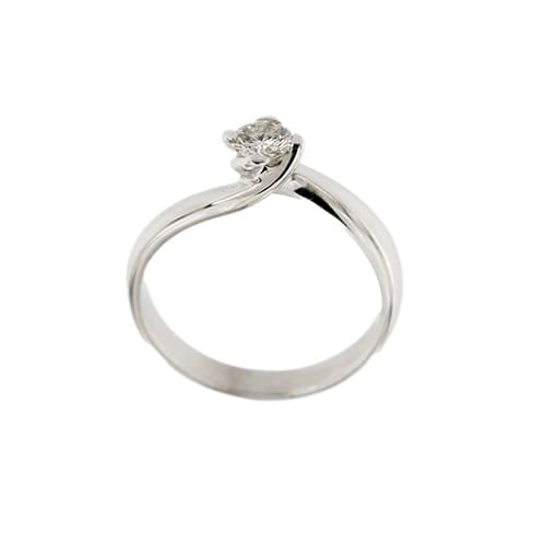 Bague Bague solitaire contrarié en or blanc 18 ct avec diamant 0,35 ct 58 Facettes 27243