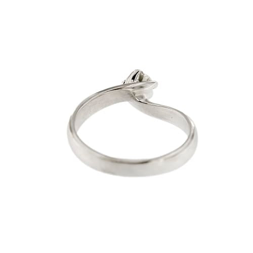 Bague Bague solitaire contrarié en or blanc 18 ct avec diamant 0,35 ct 58 Facettes 27243