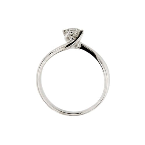 Bague Bague solitaire contrarié en or blanc 18 ct avec diamant 0,35 ct 58 Facettes 27243