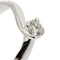 Bague Bague solitaire contrarié en or blanc 18 ct avec diamant 0,35 ct 58 Facettes 27243