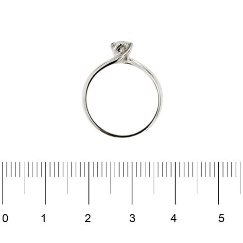Bague Bague solitaire contrarié en or blanc 18 ct avec diamant 0,35 ct 58 Facettes 27243