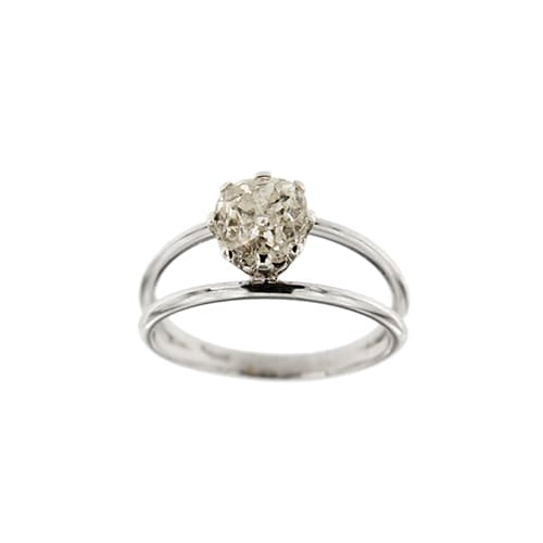 Bague 55 Bague solitaire - diamant 1,56 ct en or blanc 18 ct 58 Facettes 35305