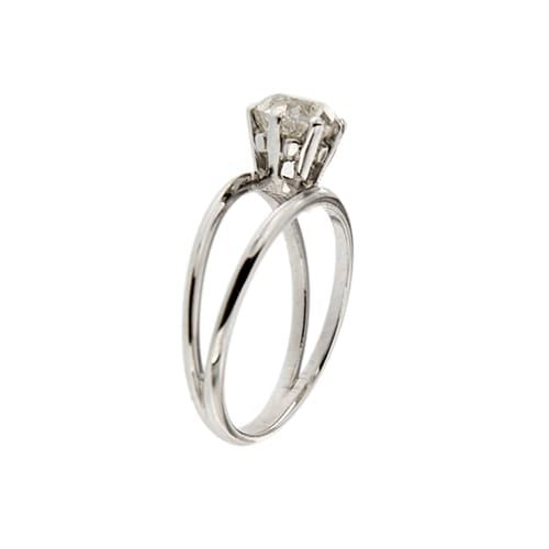 Bague 55 Bague solitaire - diamant 1,56 ct en or blanc 18 ct 58 Facettes 35305
