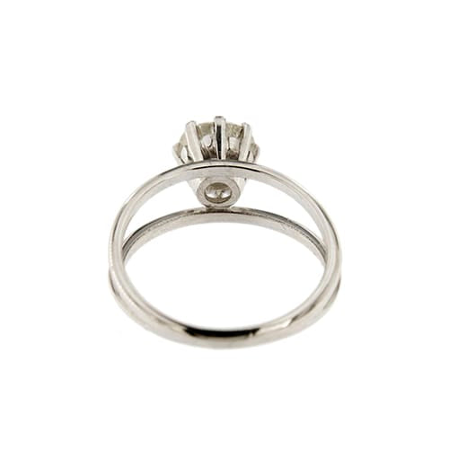 Bague 55 Bague solitaire - diamant 1,56 ct en or blanc 18 ct 58 Facettes 35305