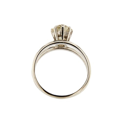 Bague 55 Bague solitaire - diamant 1,56 ct en or blanc 18 ct 58 Facettes 35305