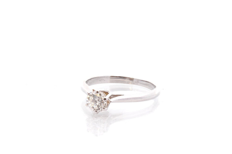 Bague 50.5 Bague solitaire diamant 0,40 ct en or blanc 18k 58 Facettes 27252dv