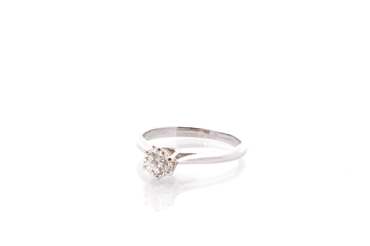 Bague 50.5 Bague solitaire diamant 0,40 ct en or blanc 18k 58 Facettes 27252dv