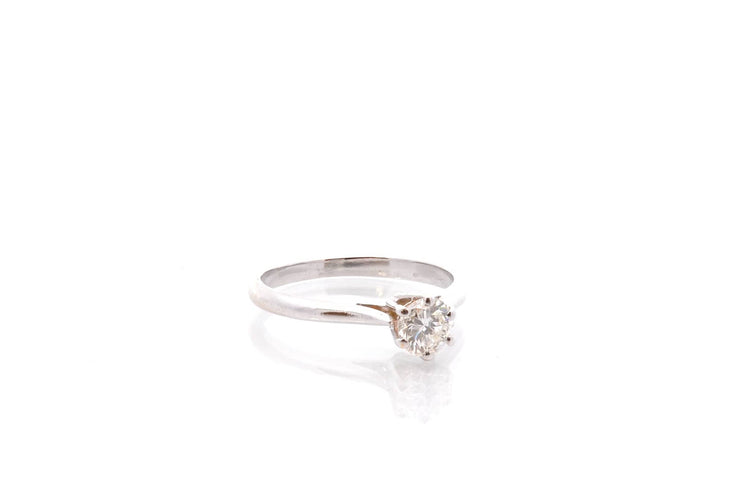 Bague 50.5 Bague solitaire diamant 0,40 ct en or blanc 18k 58 Facettes 27252dv