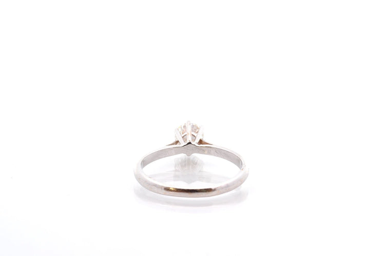 Bague 50.5 Bague solitaire diamant 0,40 ct en or blanc 18k 58 Facettes 27252dv