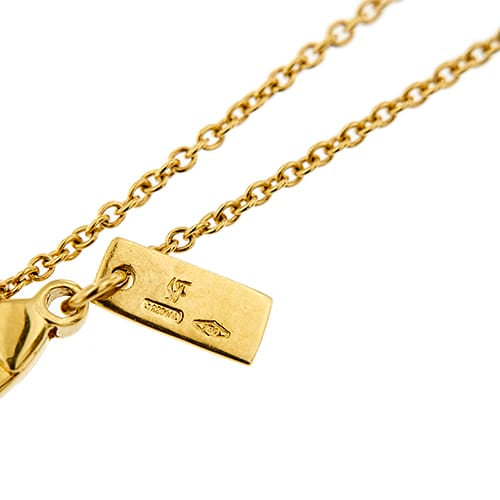 Collier Salvatore Ferragamo New Renaissance - Collier long en or jaune avec pendentif sandale émaillée 58 Facettes 39527