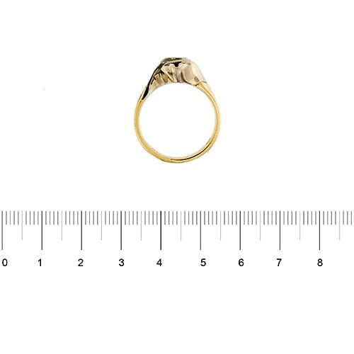 Bague Bague contrariée en or jaune et or blanc 18 ct avec aigue-marine 58 Facettes 37206
