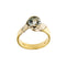 Bague Bague contrariée en or jaune et or blanc 18 ct avec aigue-marine 58 Facettes 37206