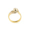 Bague Bague contrariée en or jaune et or blanc 18 ct avec aigue-marine 58 Facettes 37206