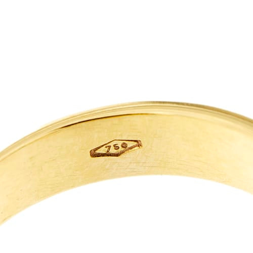 Bague Bague contrariée en or jaune et or blanc 18 ct avec aigue-marine 58 Facettes 37206