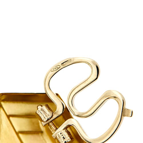 Boutons de manchette Boutons de manchette hexagonaux en or jaune et or blanc 18 ct 58 Facettes 37572