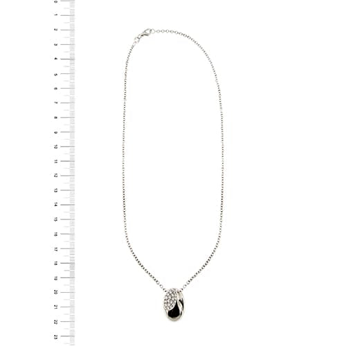 Collier Faraone - Collier maille rolò en or blanc 18 ct et diamants 58 Facettes 37410