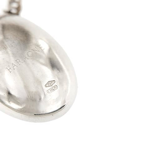 Collier Faraone - Collier maille rolò en or blanc 18 ct et diamants 58 Facettes 37410