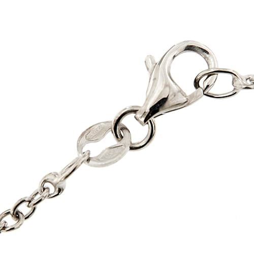 Collier Faraone - Collier maille rolò en or blanc 18 ct et diamants 58 Facettes 37410