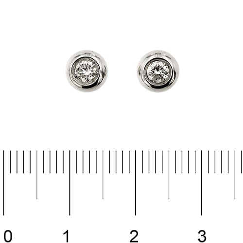 Boucles d'oreilles Boucles d’oreilles point de lumière en or blanc 18 ct et diamants 0,40 ct 58 Facettes 36841