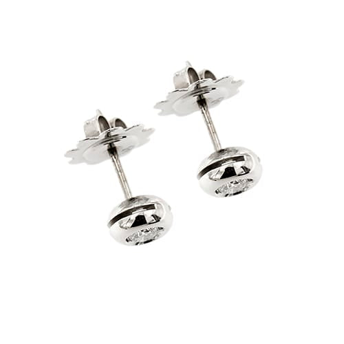 Boucles d'oreilles Boucles d’oreilles point de lumière en or blanc 18 ct et diamants 0,40 ct 58 Facettes 36841