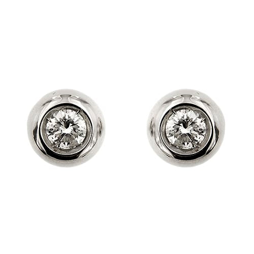 Boucles d'oreilles Boucles d’oreilles point de lumière en or blanc 18 ct et diamants 0,40 ct 58 Facettes 36841