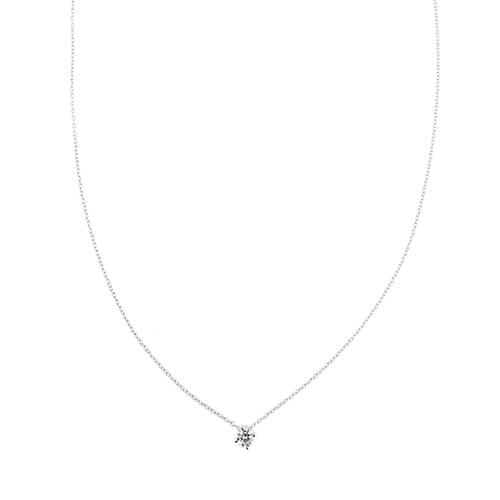 Collier Collier - Chaîne maille rolò et diamant 0,27 ct en or blanc 18 kt 58 Facettes 425