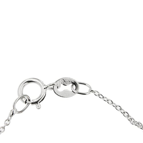 Collier Collier - Chaîne maille rolò et diamant 0,27 ct en or blanc 18 kt 58 Facettes 425