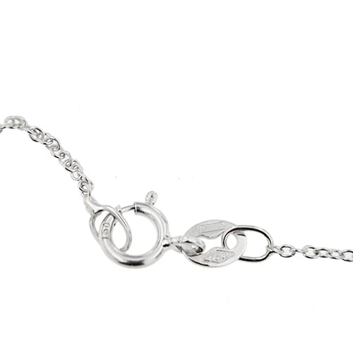 Collier Collier - Chaîne maille rolò et diamant 0,27 ct en or blanc 18 kt 58 Facettes 425