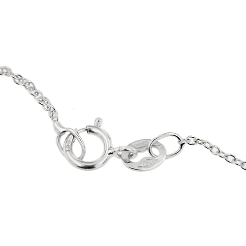 Collier Collier - Chaîne maille rolò et diamant 0,27 ct en or blanc 18 kt 58 Facettes 425
