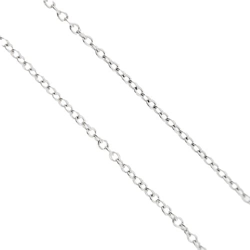Collier Collier - Chaîne maille rolò et diamant 0,27 ct en or blanc 18 kt 58 Facettes 425