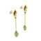 Boucles d'oreilles Boucles d’oreilles pendantes - Quartz aventurine en or jaune 18 ct 58 Facettes 29101