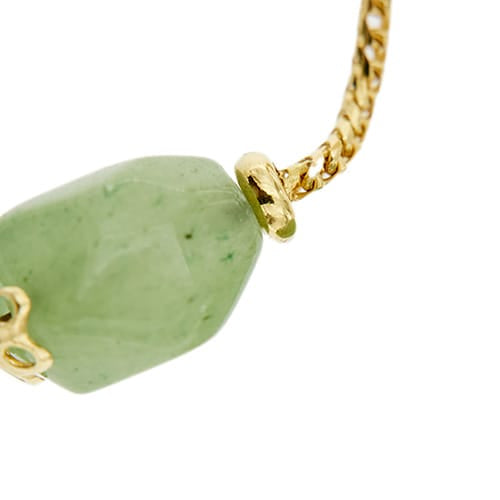 Boucles d'oreilles Boucles d’oreilles pendantes - Quartz aventurine en or jaune 18 ct 58 Facettes 29101