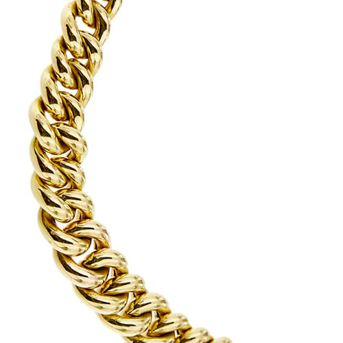 Collier Collier maille gourmette dégradée bombée en or jaune 18 ct 58 Facettes 37423