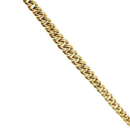 Collier Collier maille gourmette dégradée bombée en or jaune 18 ct 58 Facettes 37423