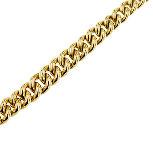 Collier Collier maille gourmette dégradée bombée en or jaune 18 ct 58 Facettes 37423