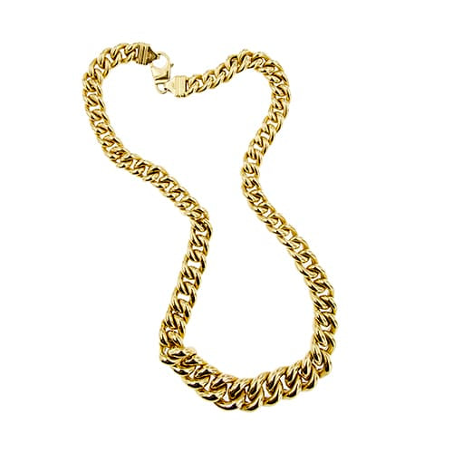 Collier Collier maille gourmette dégradée bombée en or jaune 18 ct 58 Facettes 37423