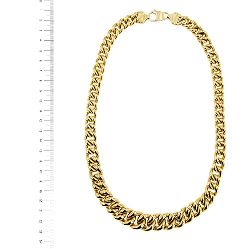 Collier Collier maille gourmette dégradée bombée en or jaune 18 ct 58 Facettes 37423