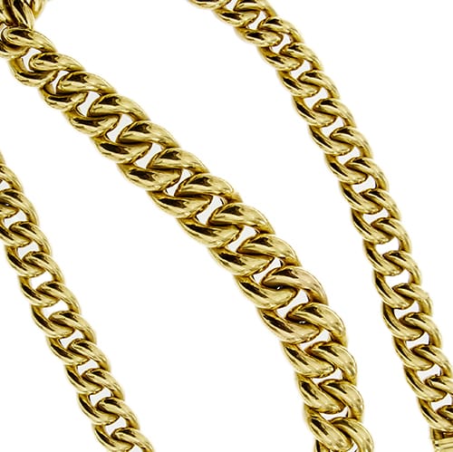 Collier Collier maille gourmette dégradée bombée en or jaune 18 ct 58 Facettes 37423