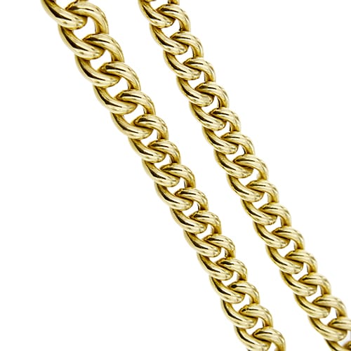 Collier Collier maille gourmette dégradée bombée en or jaune 18 ct 58 Facettes 37423