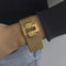 Bracelet Bracelet manchette vintage en or jaune 18 ct, maille milanaise 58 Facettes 37623