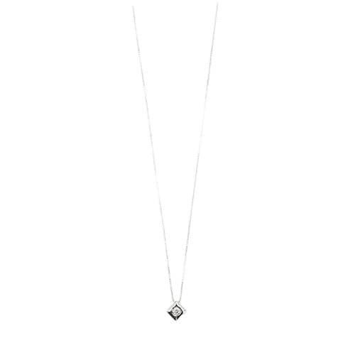 Collier Collier point de lumière en or blanc 18 ct avec diamant 0,10 ct 58 Facettes 26260