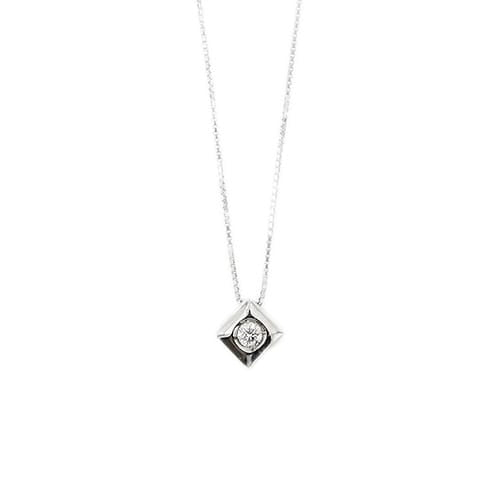 Collier Collier point de lumière en or blanc 18 ct avec diamant 0,10 ct 58 Facettes 26260