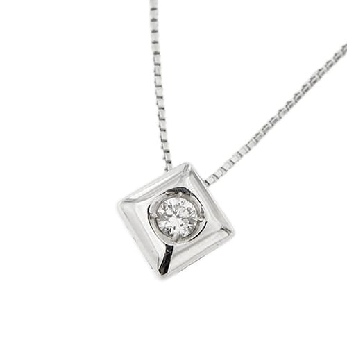 Collier Collier point de lumière en or blanc 18 ct avec diamant 0,10 ct 58 Facettes 26260